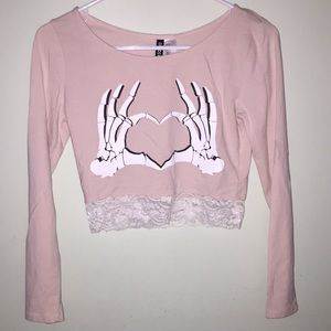 Long sleeve crop top